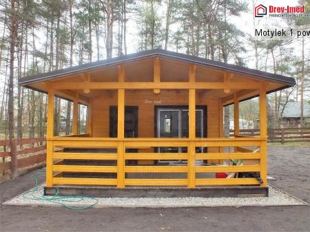 Dom drewniany Motylek 1 pow: 35m2+ 12,5m2 taras